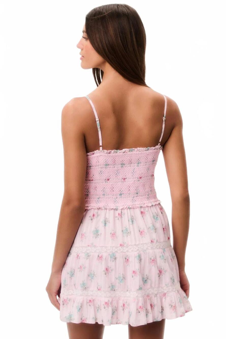 NEW LOVESHACKFANCY lizzy mini dress in eau de rose - Picture 4 of 5